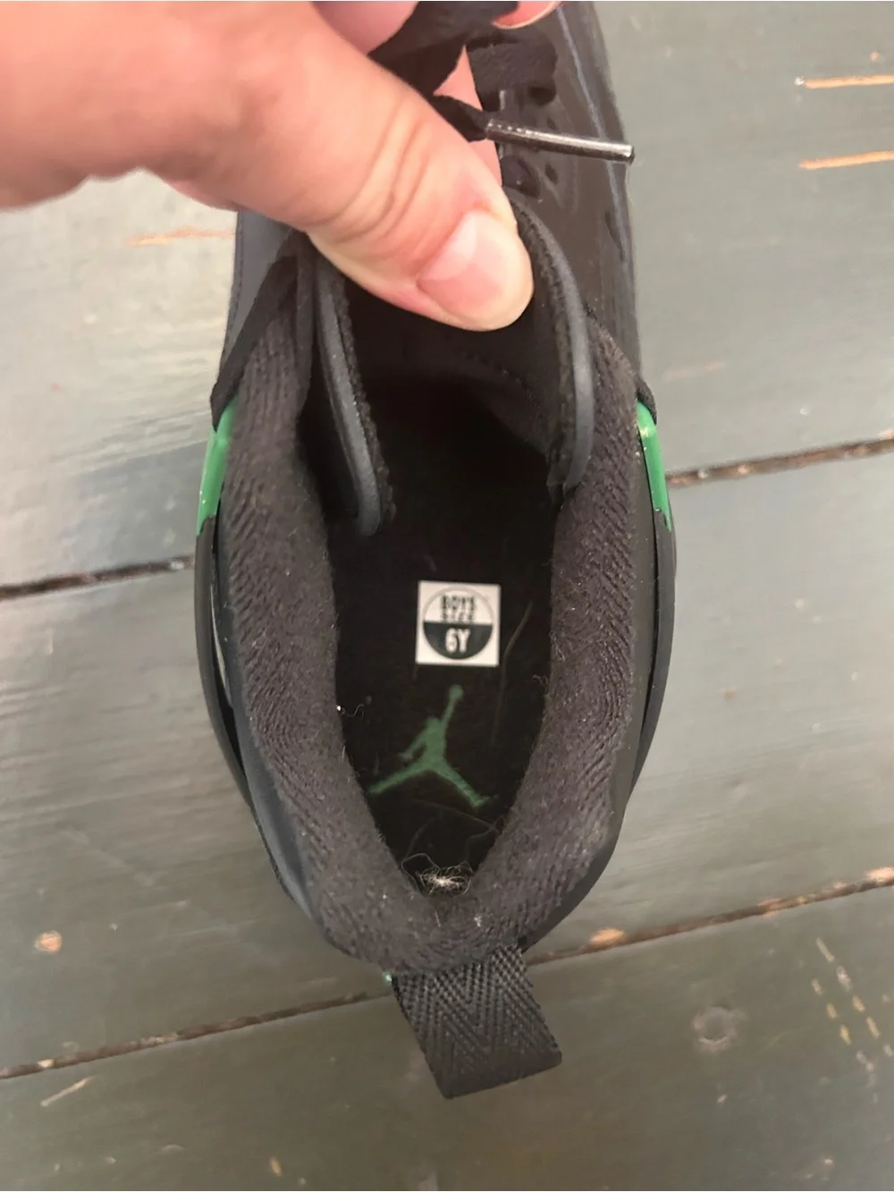 Nike Jordan Spizike Low GS Black Anthracite Pine Green FQ3950-003 Size 6Y EUC